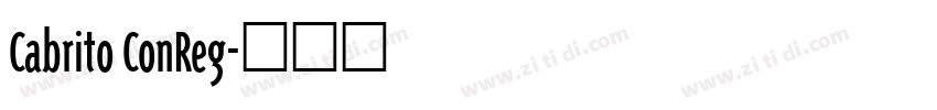 Cabrito ConReg字体转换